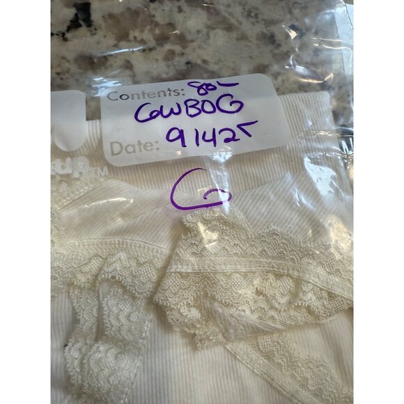 VTG OLD NAVY Lace Trim Cami Tank Top ASO Elena Gilbert ALT Lg Grunge Y2K Fairy - Picture 8 of 8